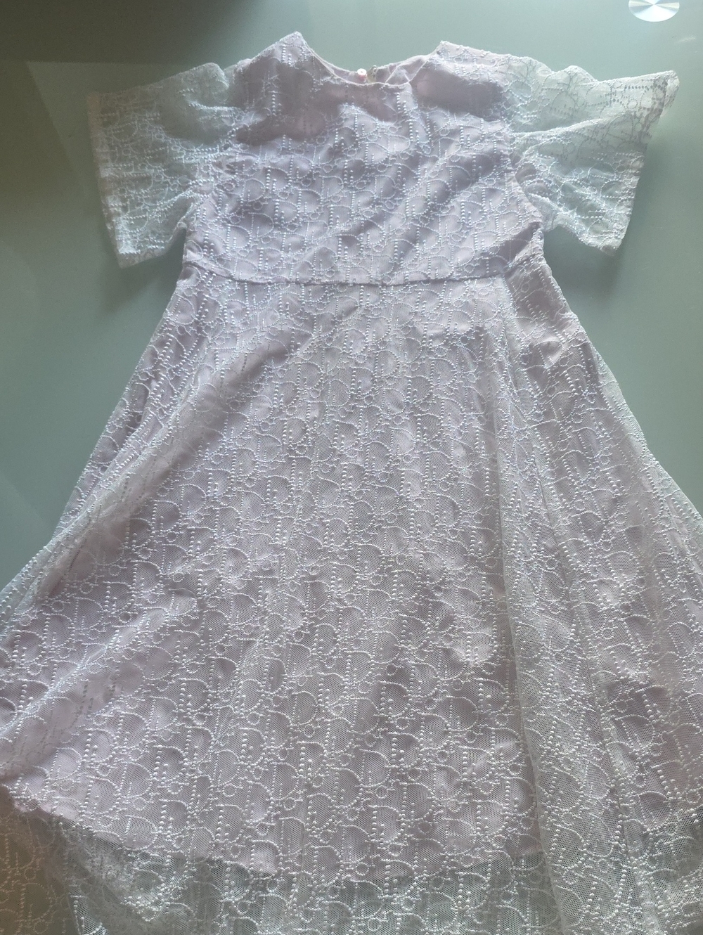 Dior Light Pink Lace Overlay Girls' Formal Dress